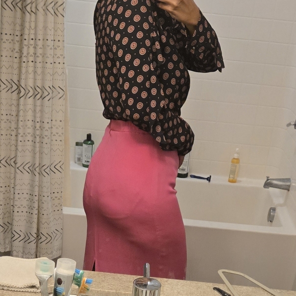 Pink Maxi Pencil Skirt - Picture 4 of 10